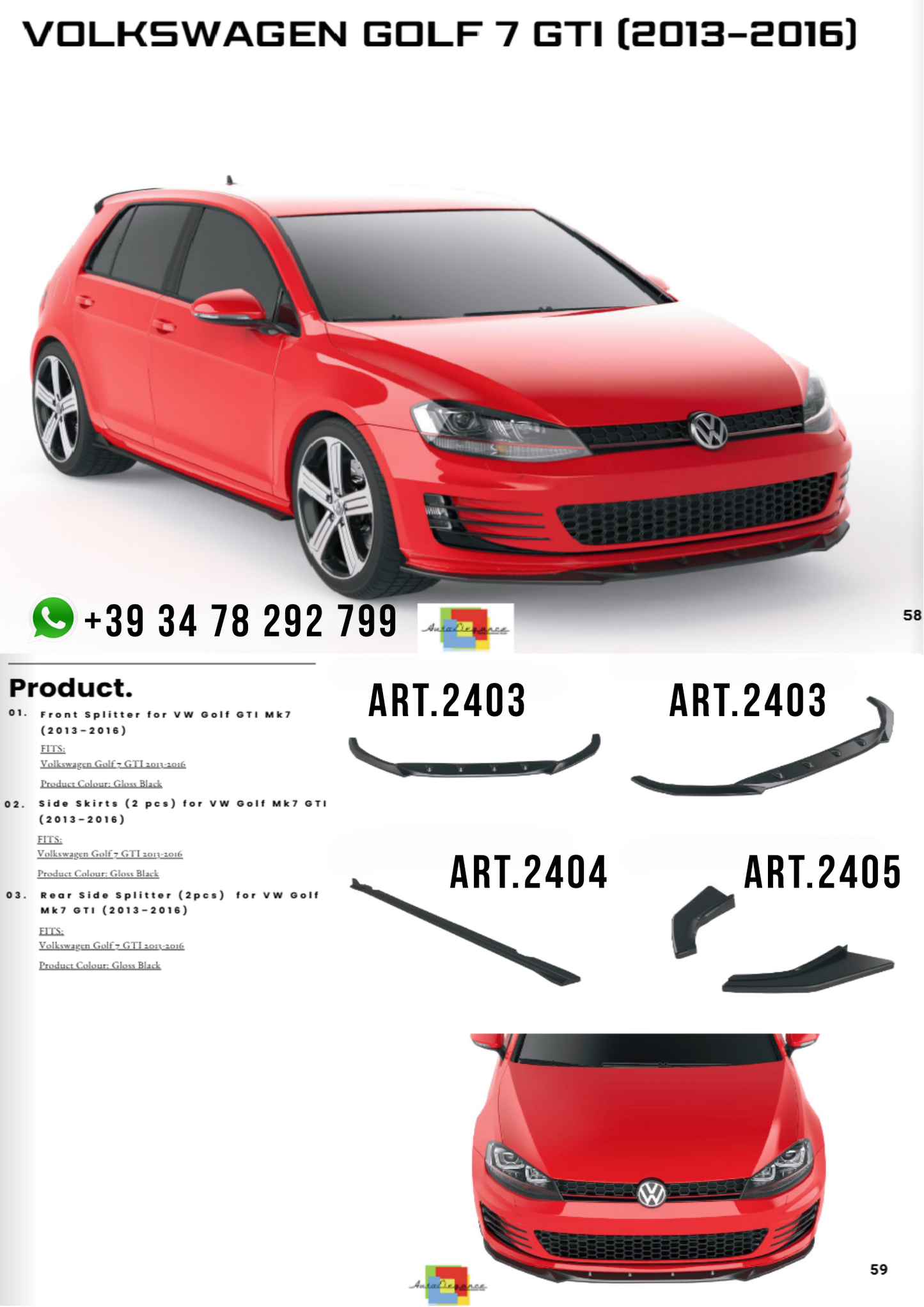 BODYKIT VOLKSWAGEN GOLF 7 GTI 2013-2016