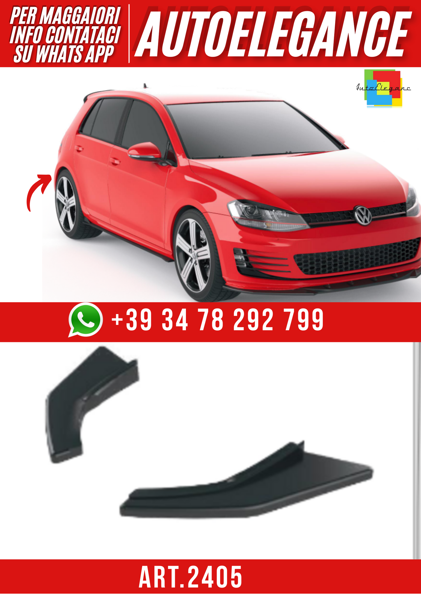 ART.2405 FLAP  VOLKSWAGEN GOLF 7 GTI 2013-2016