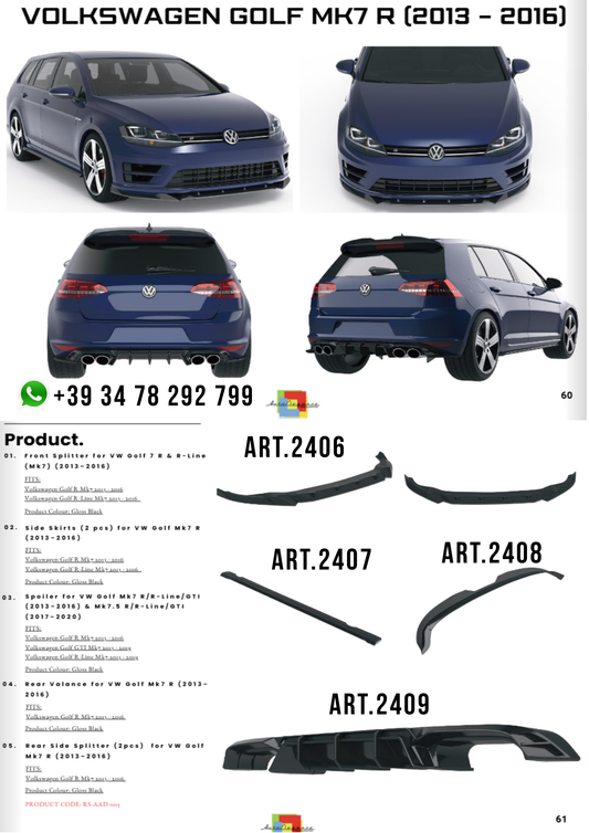 BODYKIT  VOLKSWAGEN GOLF MK7 R  2013-2016
