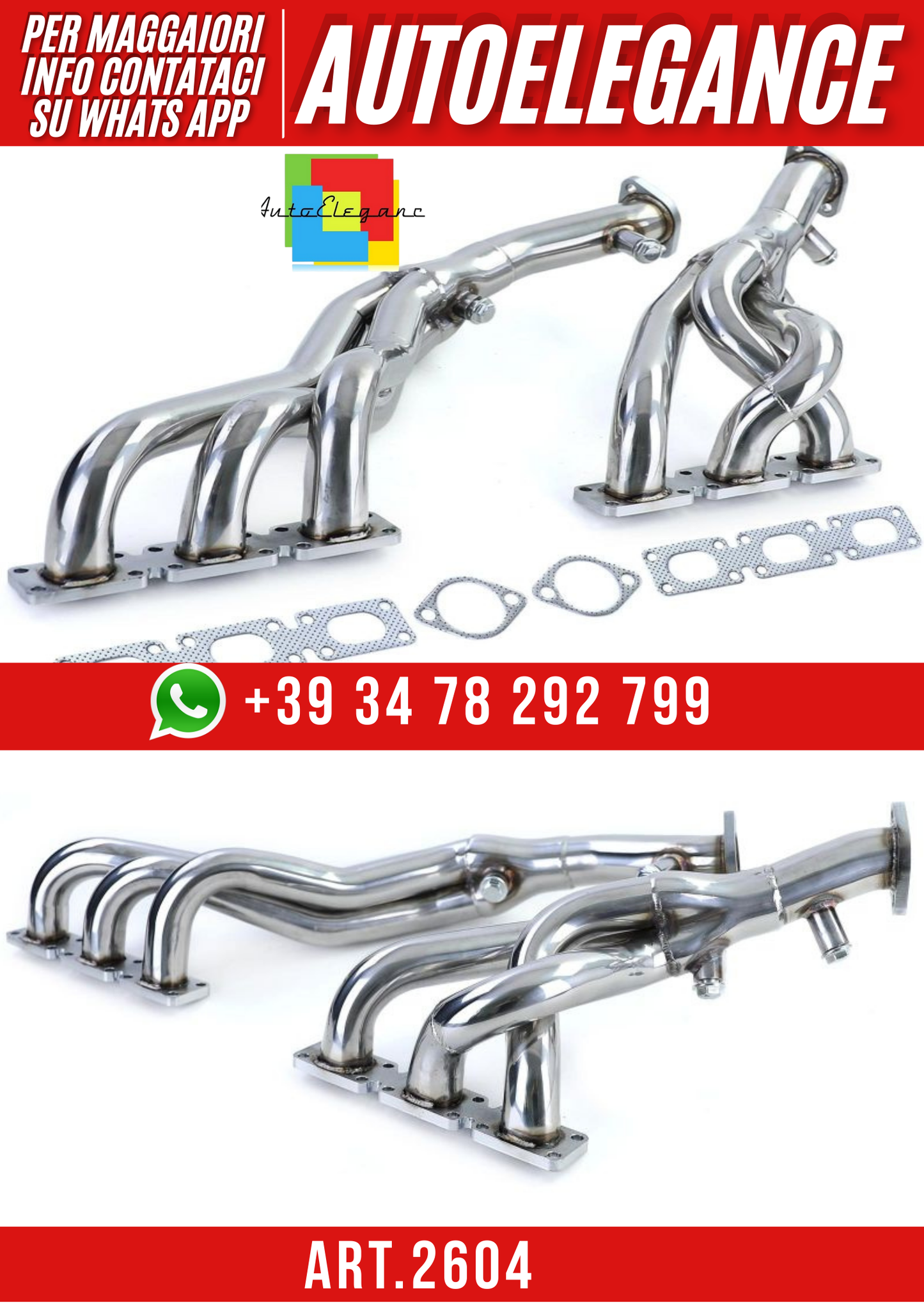 ART.2604   Collettore in acciaio inox per BMW Serie 3 E36 320i 323i 328i