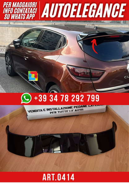 ART. 0414 SPOILER RENAULT  CLIO 4 IV 2012-2018 NERO LUCIDO