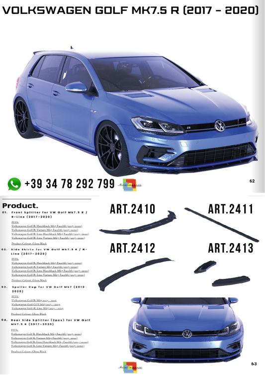 BODYKIT  ADATTO  PER  VOLKSWAGEN GOLF MK7.5 R 2017-2020