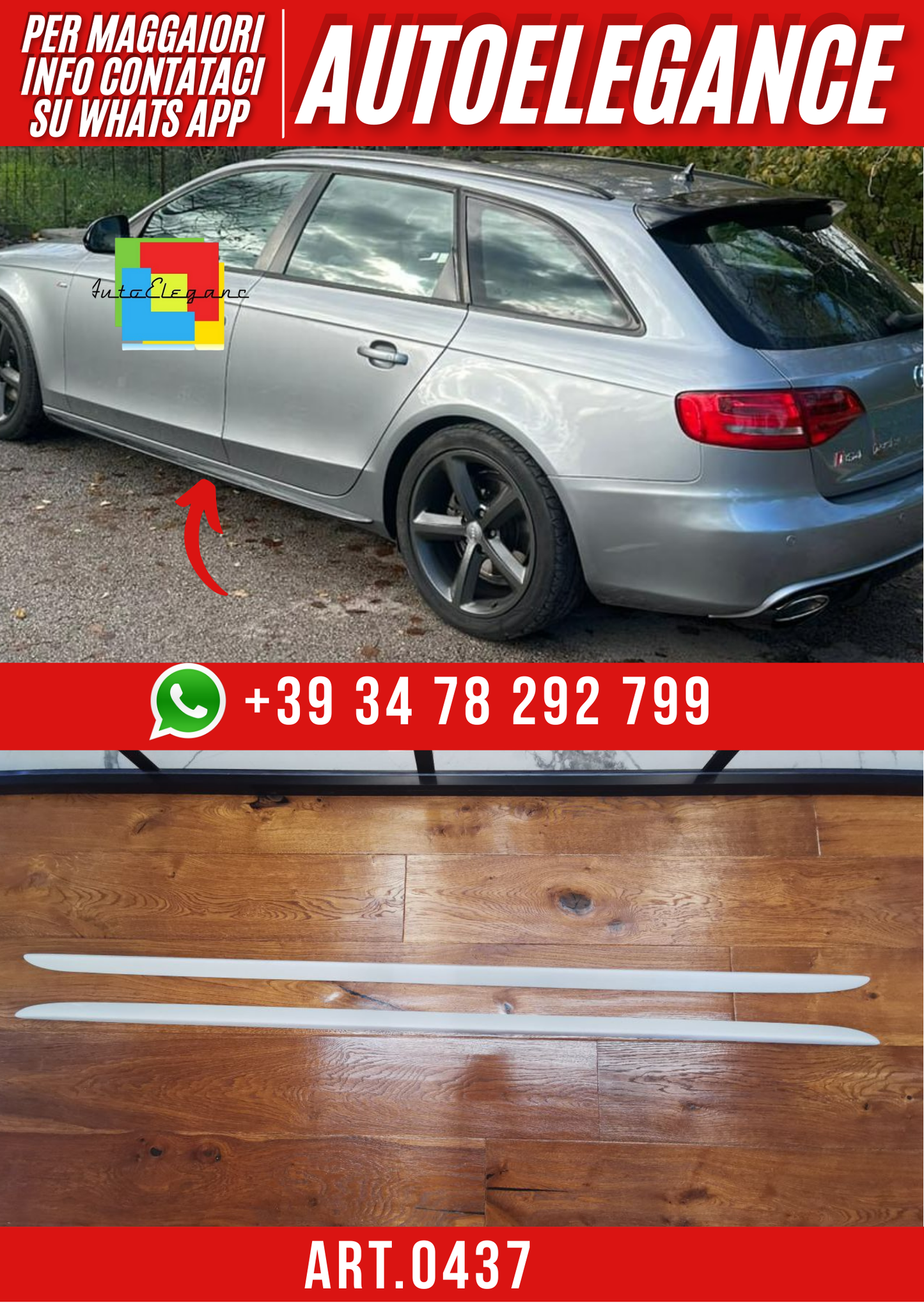 ART. 0437 MINIGONNE AUDI A5 LOOK SLINE S GREZZE