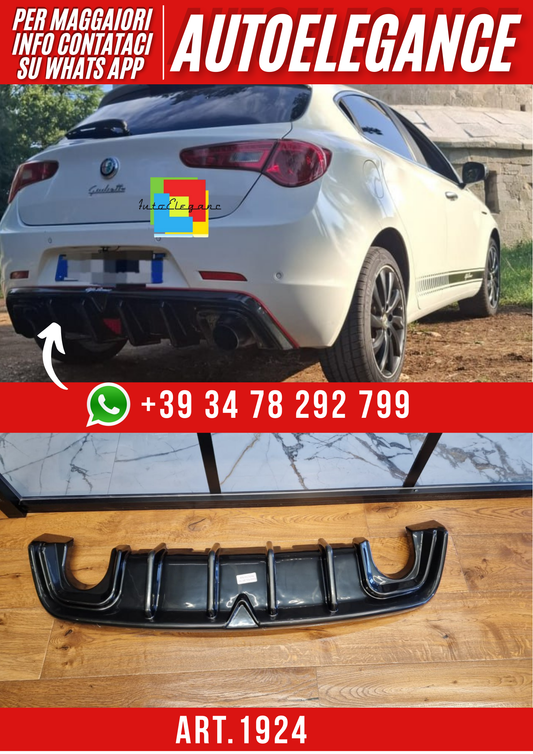 ART. 1924 DIFFUSORE ALFA ROMEO  GIULIETTA NERO LUCIDO LOOK TUNING