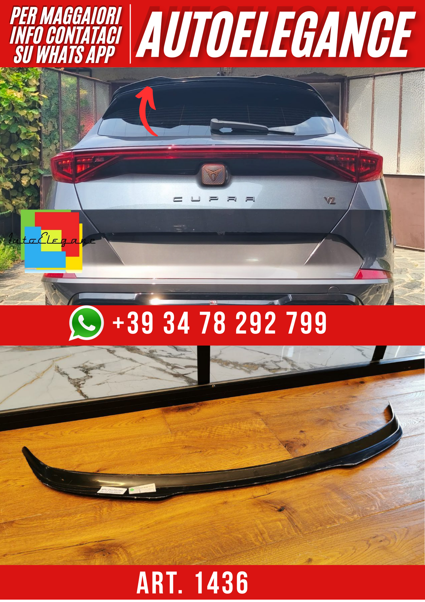 ART. 1436 SPOILER CUPRA FORMENTOR 2020+ NERO LUCIDO