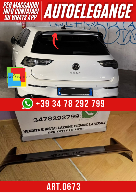 ART. 0673 SPOILER GOLF 8 LOOK R NERO LUCIDO