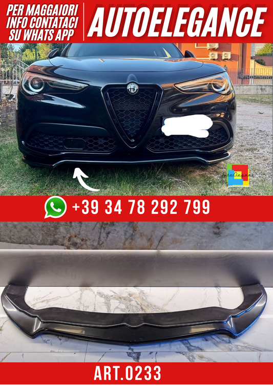 ART. 0233 SPLITTER STELVIO 2016+ NERO LUCIDO