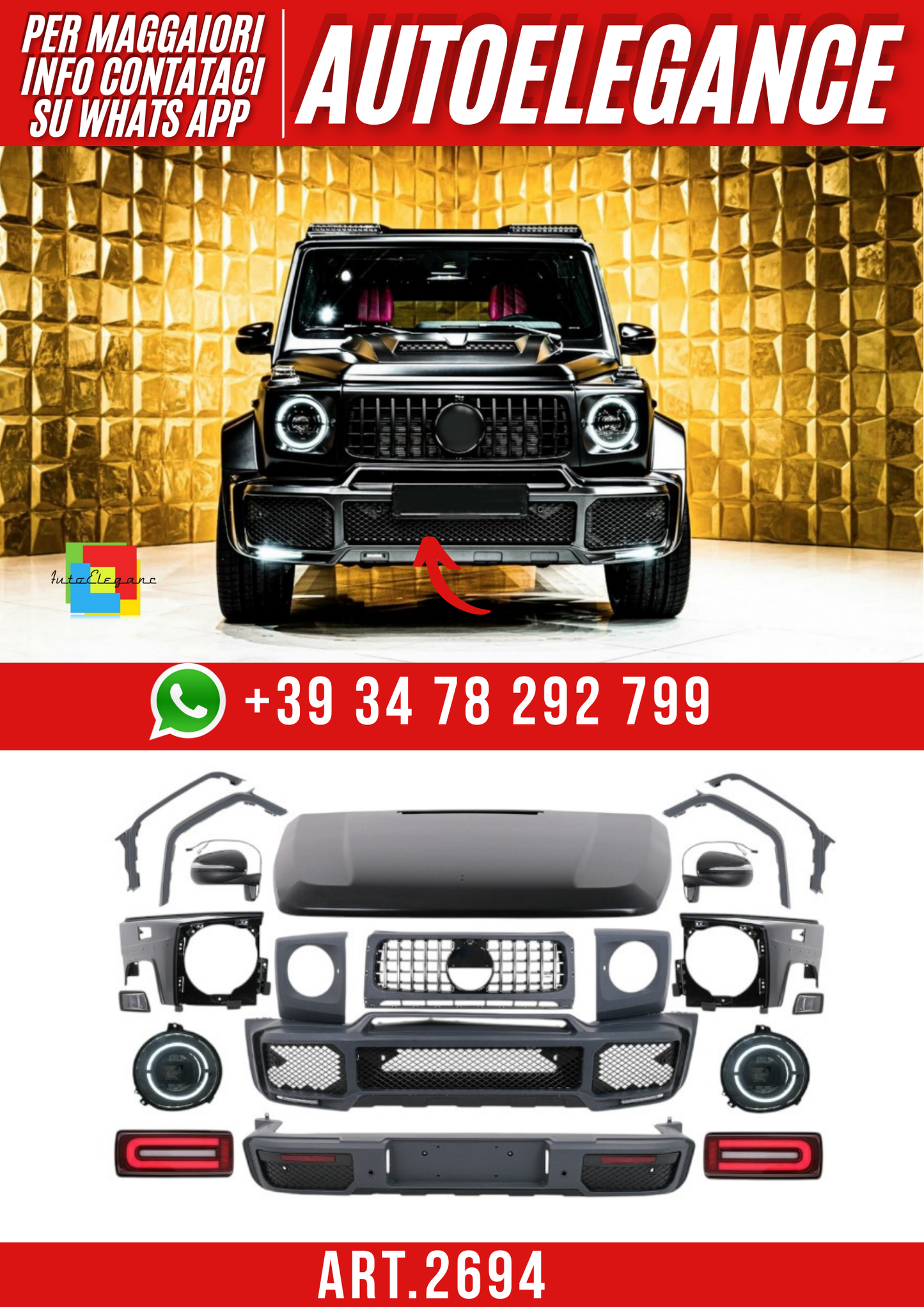 ART.2694  BODY KIT ADATTO PER G-Class W463 (2008-2017)