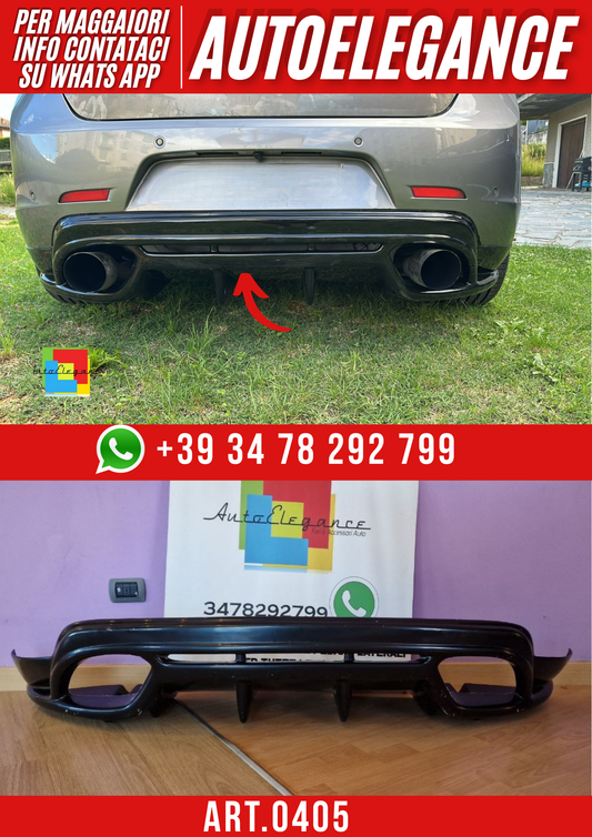 ART. 0405 DIFFUSORE ALFA  ROMEO  GIULIETTA LOOK QUADRIFOGLIO NERO LUCIDO