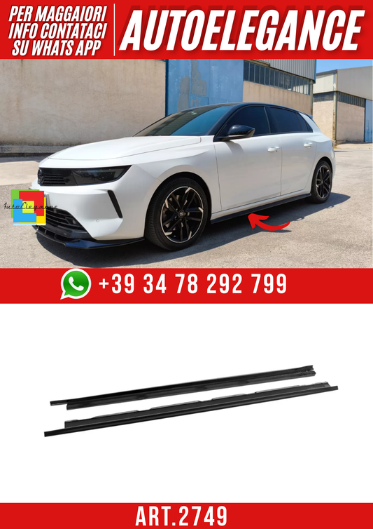 ART.2749 Sotto Minigonne Laterali Estensioni Opel Astra L Hatchbac