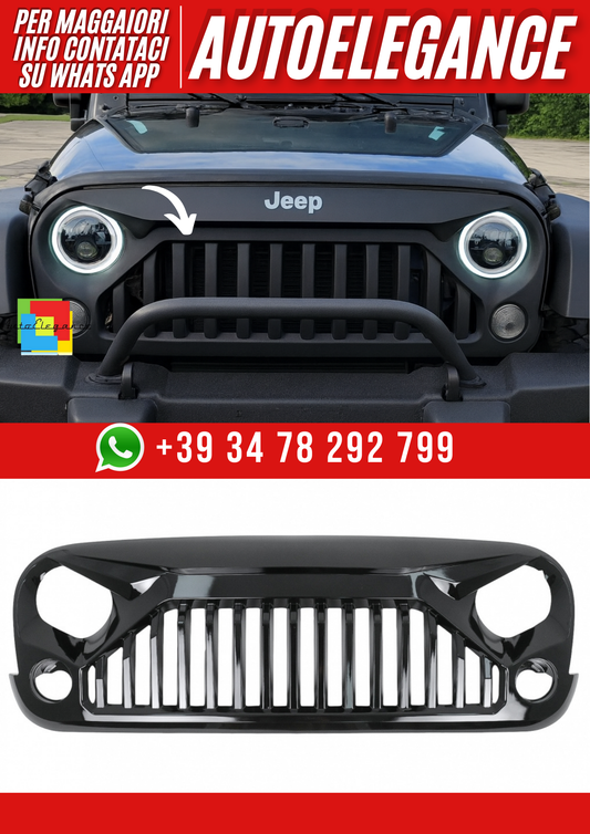 Griglia Anteriore Centrale adatta per JEEP Wrangler / Rubicon JK (2007-2017)