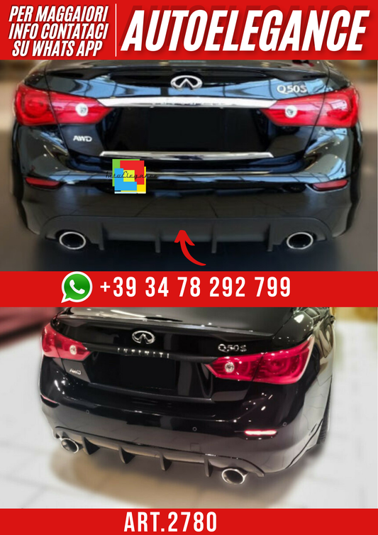 ART.2780 Infiniti Q50 2013+ DIFFUSORE PARAURTI POSTERIORE