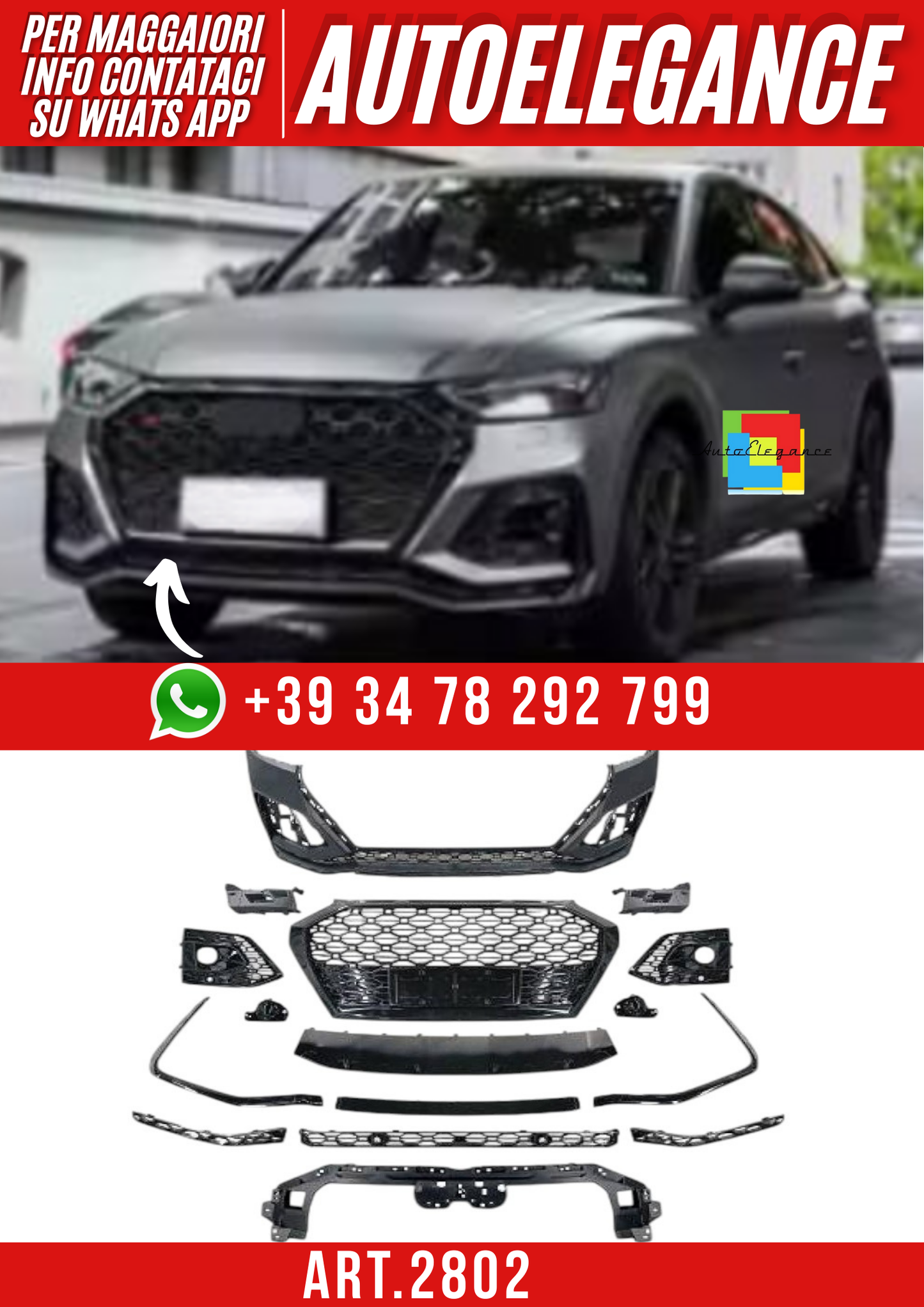 ART.2802  PARAURTI  ANTERIORE  AUDI Q5 2020-2025