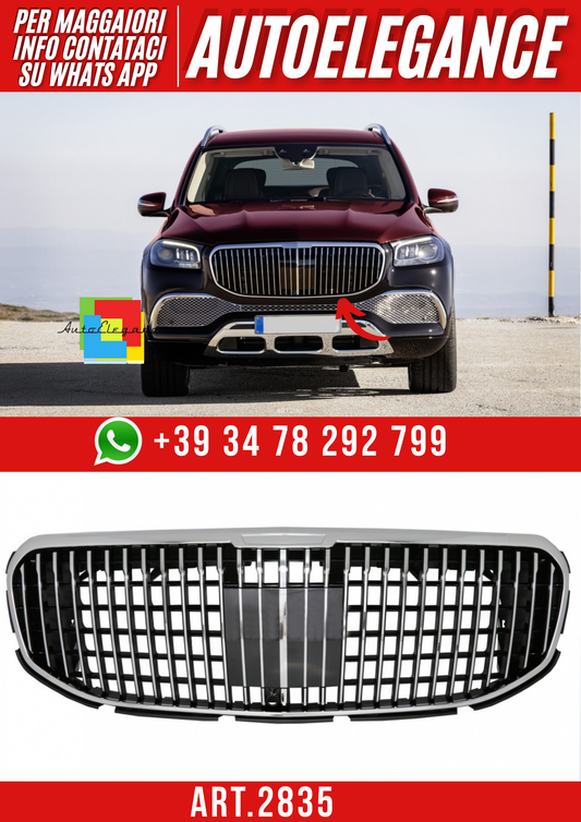 ART.2835 Griglia anteriore adatta per Mercedes GLS SUV X167 (2019-2023)