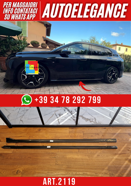 ART.2119 SOTTO MINIGONNE BMW iX i20 2021+ MSPORT NERO LUCIDO