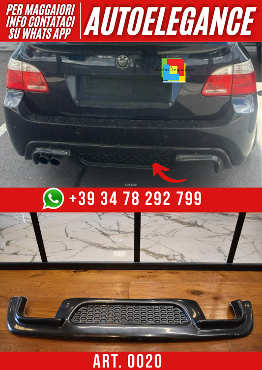 ART. 0020 DIFFUSORE BMW SERIE 5 E60 E61 LOOK M5 NERO LUCIDO
