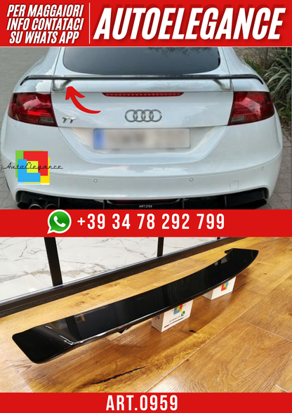 ART. 0959 SPOILER AUDI RSTT TT 8J BERLINA LOOK RS NERO LUCIDO