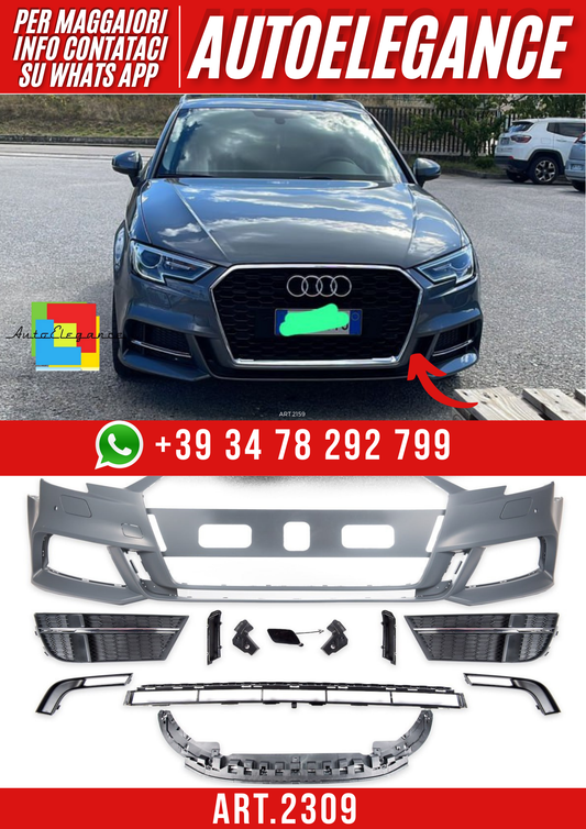 Art.2309 PARAURTI ANTERIORE A3 8V 2017-2020 SLINE S3