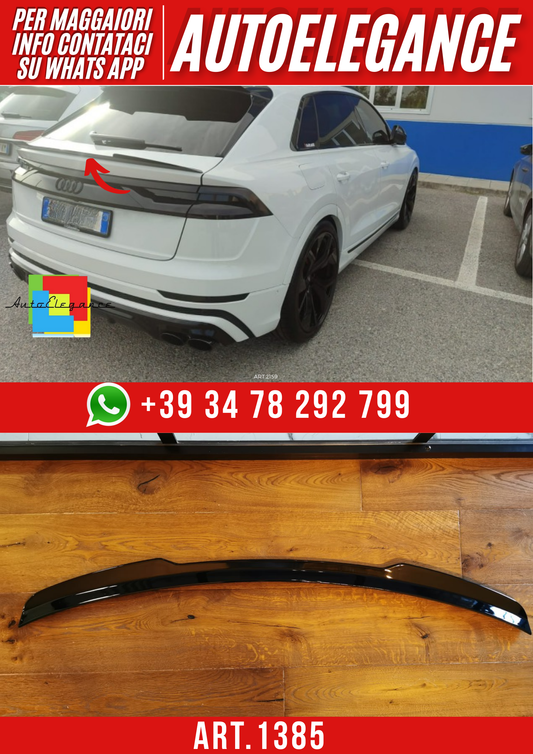 ART. 1385 SPOILER BAGAGLIAIO Q8 2018+ NERO LUCIDO