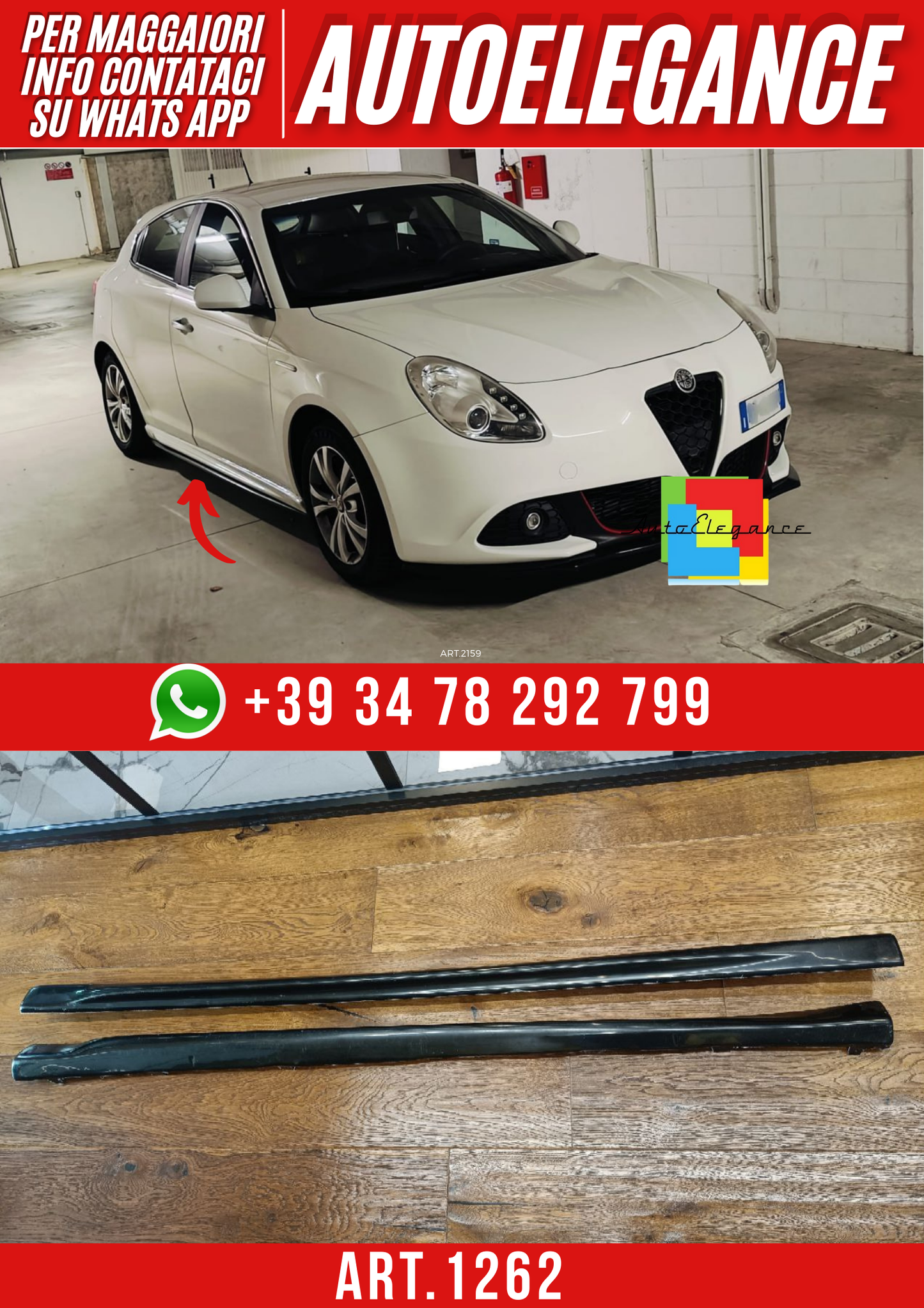 ART. 1262 MINIGONNE ALFA ROMEO GIULIETTA LOOK SPRINT VELOCE GREZZE