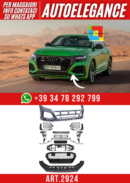 ART.2924  Paraurti anteriore audi Q8 2018-2024 look rsq8
