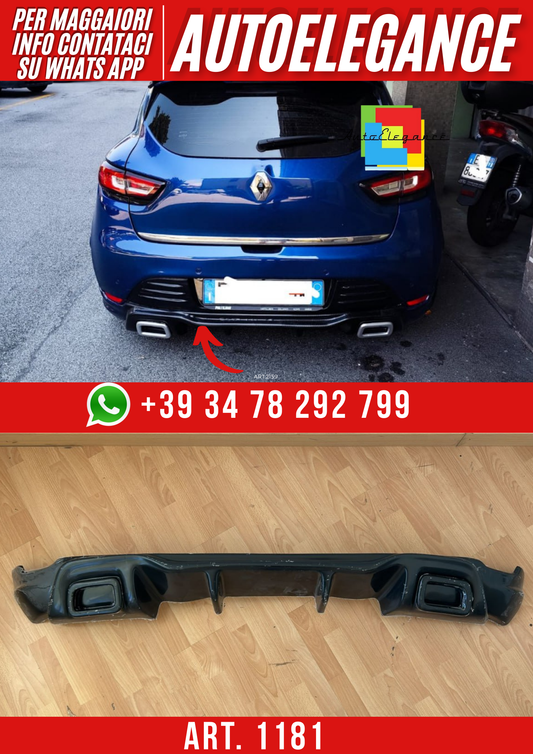 ART. 1181 DIFFUSORE RENAULT CLIO 4 IV 2012-2019 LOOK ST NERO LUCIDO