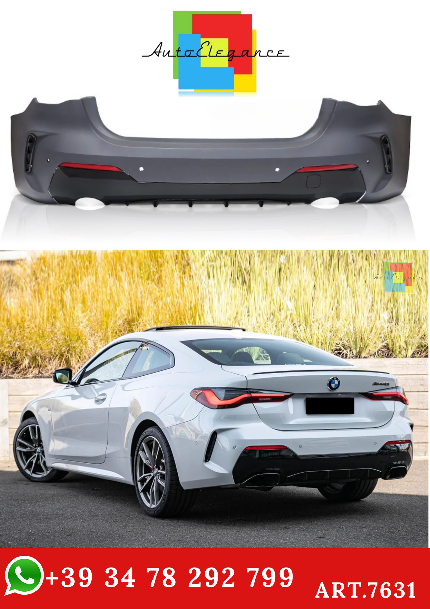💫ART.7631 Paraurti Posteriore M-SPORT 430I per BMW G22 G23 2020+💫