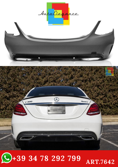 💫ART.7642 Paraurti Posteriore Look C63 AMG per MERCEDES W205 2014-2018💫