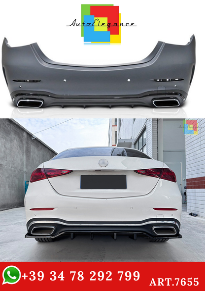 💫ART.7655 Paraurti Posteriore Look AMG per MERCEDES Classe C W206 2021+💫