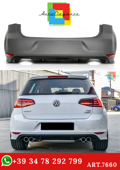 💫ART.7660 Paraurti Posteriore Stile R20 per VW GOLF 7 2013-2017 💫