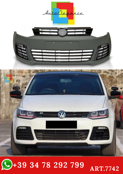 💫ART.7742 Paraurti Anteriore Stile R adatto per VW POLO 6R 2009-2017💫
