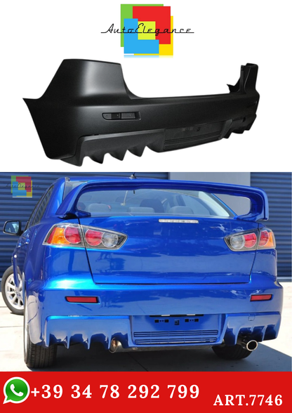 💫ART.7746 Paraurti Posteriore EVO STYLE per MITSUBISHI LANCER 2009-2015 💫