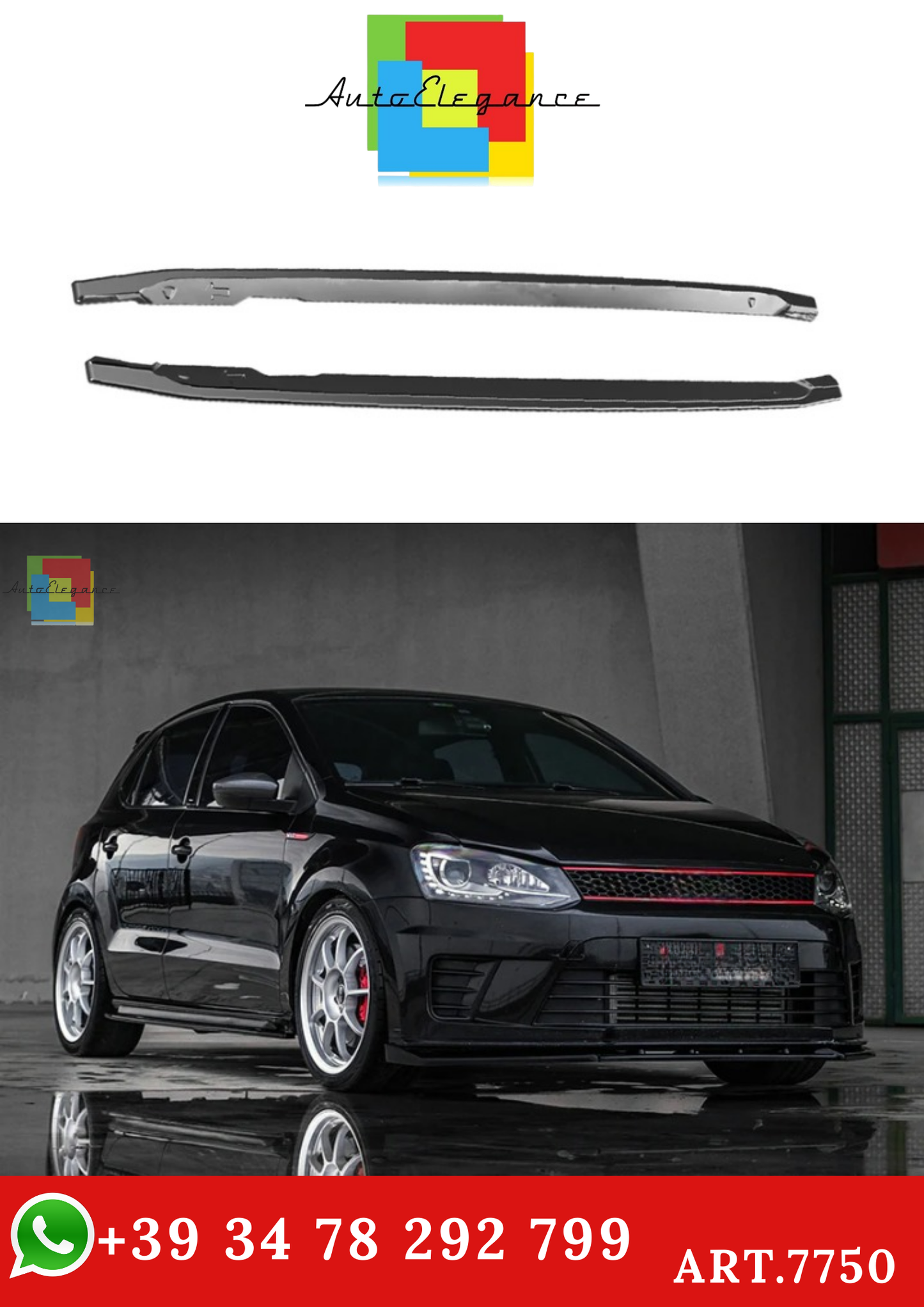💫ART.7750 Sotto Minigonne per VW Polo GTI Mk5 2009-2014💫
