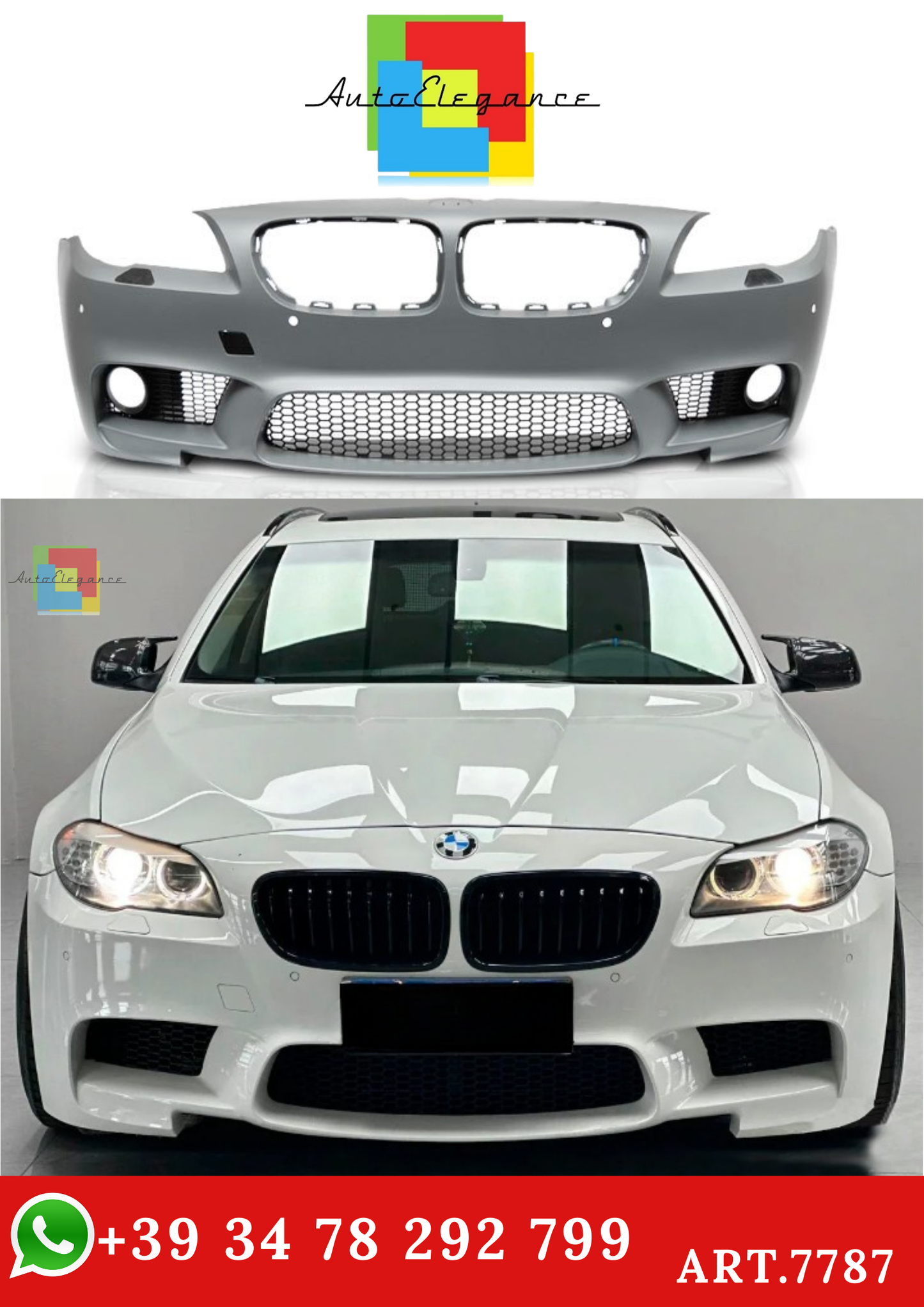 💫ART.7787 Paraurti Anteriore M5 Style per BMW F10 / F11 LCI 2013-2016💫