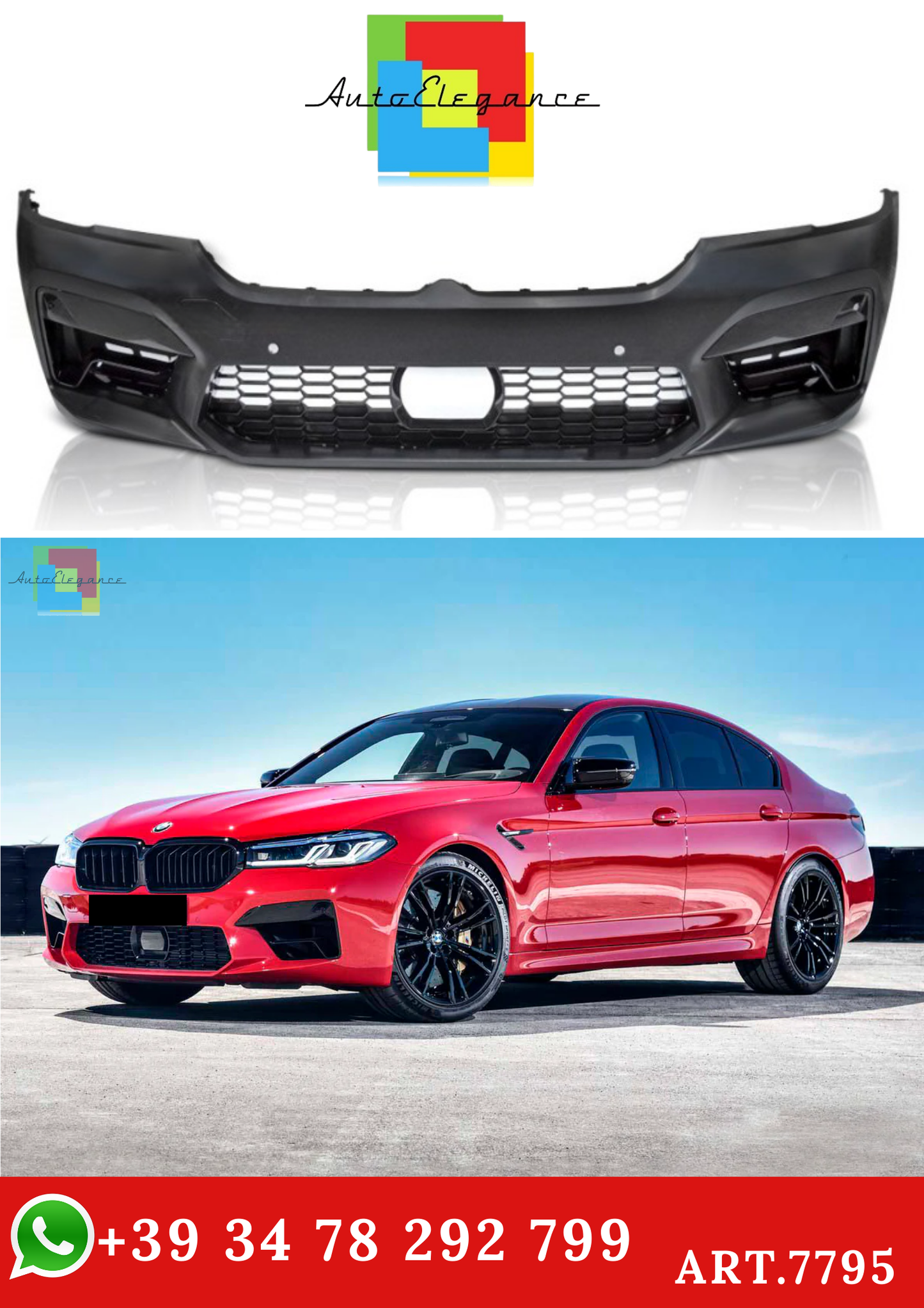 💫ART.7795 Paraurti Anteriore STILE M5 BMW G30 G31 LCI 2020-2023💫