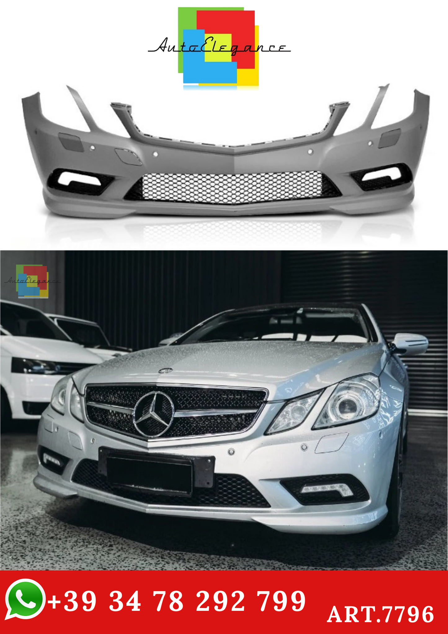💫ART.7796 Paraurti Anteriore AMG Look per CLASSE E C207 COUPÉ / 09-13💫