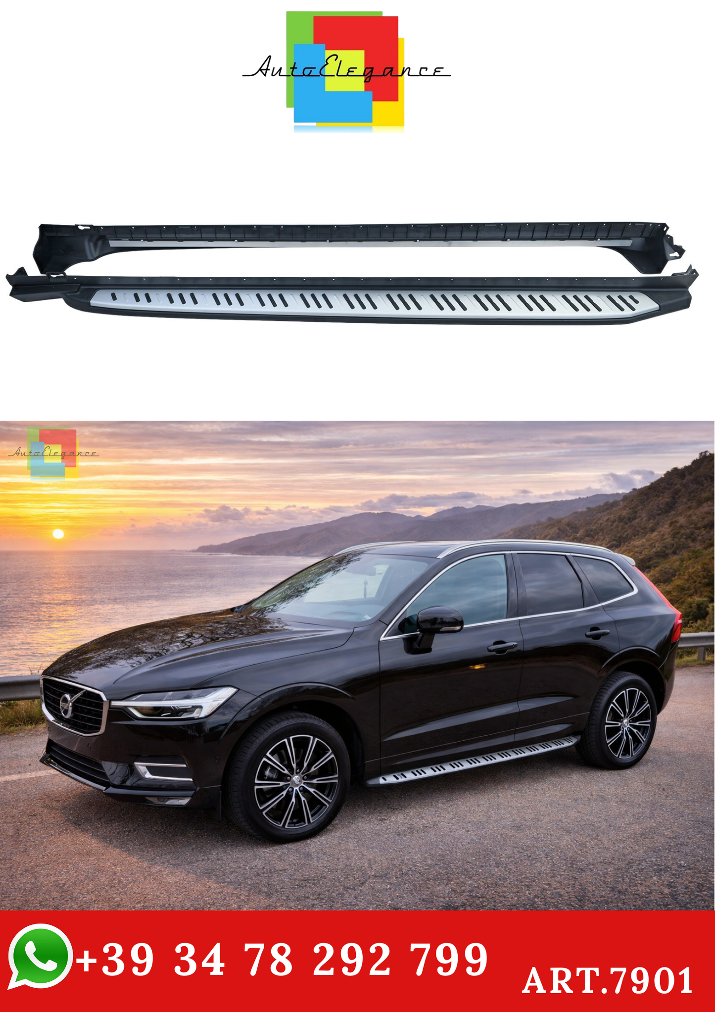 💫ART.7901 Pedane in Alluminio Stile OE per Volvo XC60 II 2017-2025💫