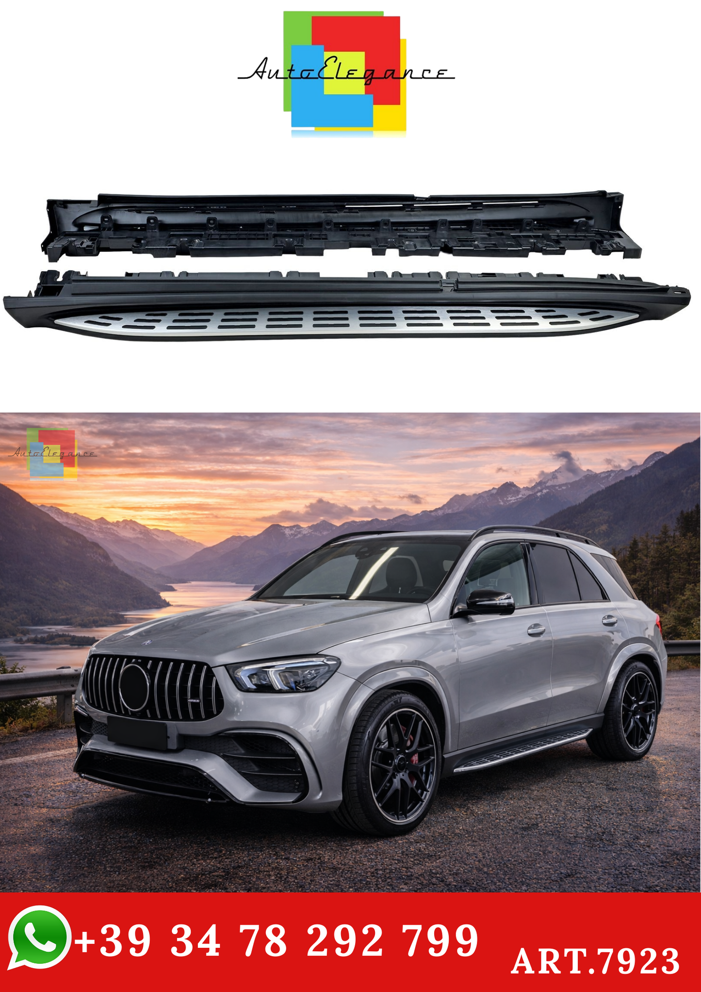 💫ART.7923 Pedane in Alluminio OE Look per GLE V167 2018-2023💫