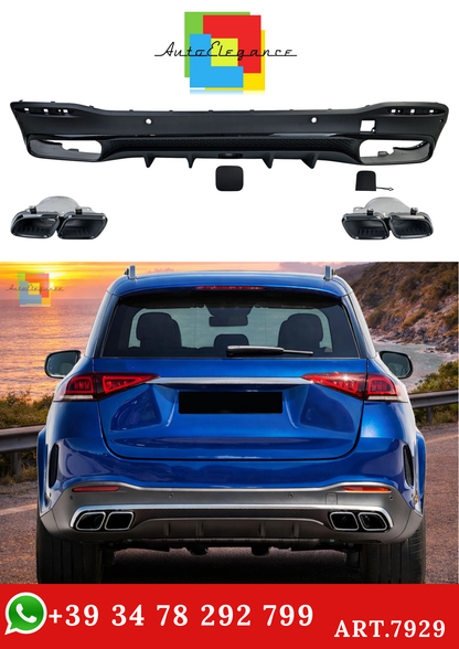 💫ART.7929 Diffusore + Terminali di Scarico per Mercedes GLE / GLS AMG-Line💫