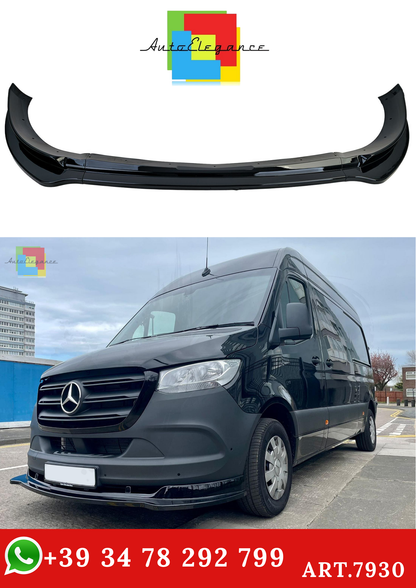 💫ART.7930 Splitter Sportivo nero lucido per Mercedes Sprinter W907 2018+💫