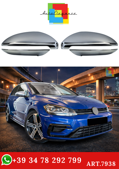 💫ART.7938 4 pezzi Copri Specchietti (Cromato) per VW Golf VII 12-21💫