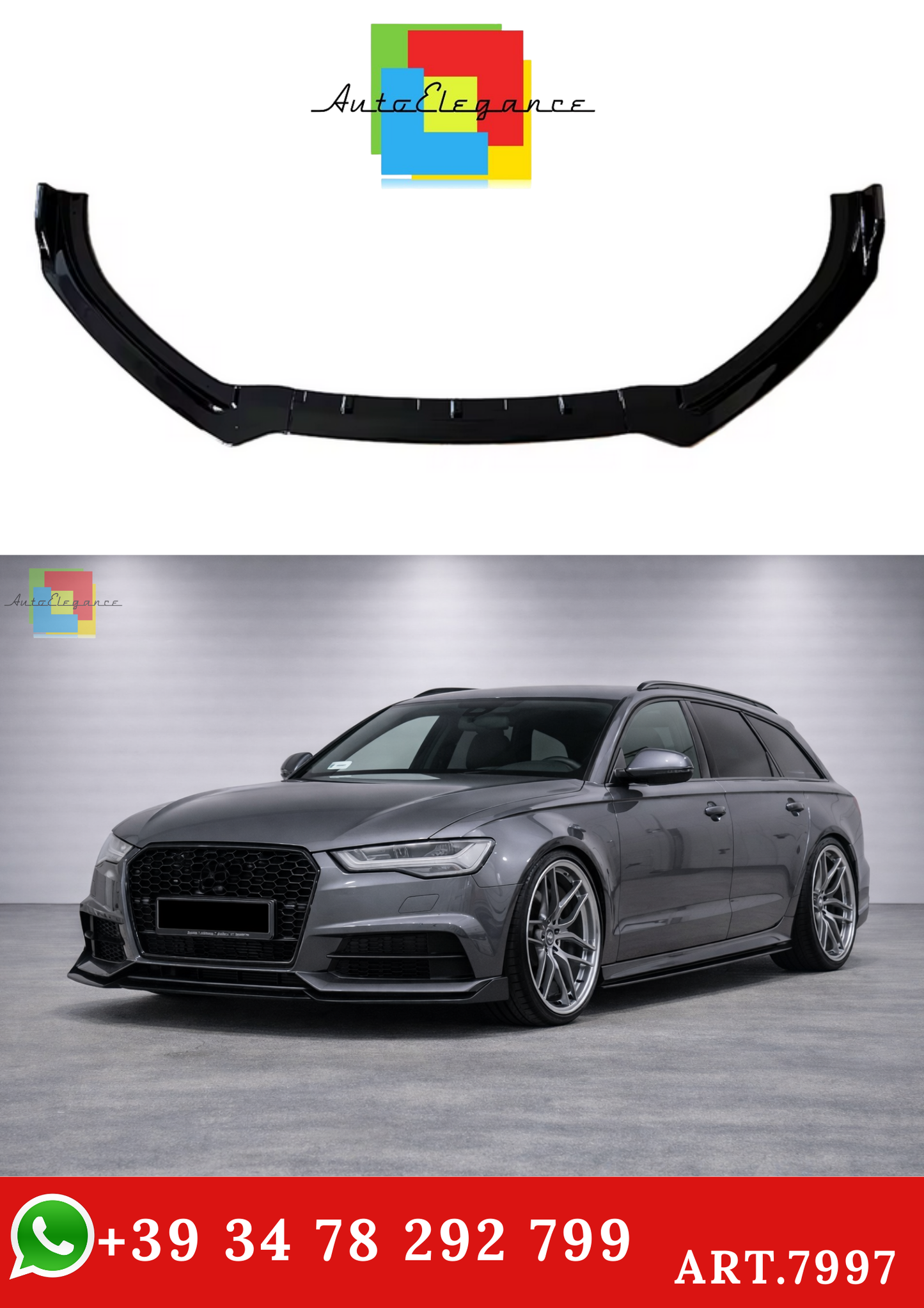 💫ART.7997 Splitter per Audi A6 S-Line S6 C7 Facelift Berlina/Avant 2014-2018💫