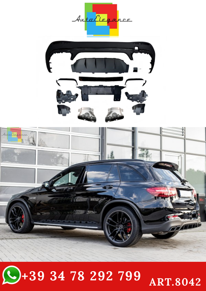 💫ART.8042 Diffusore + Terminali GLC63 AMG Look For GLC X254 SUV 2023+💫