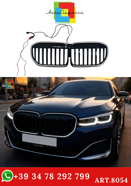 💫ART.8054 Griglia Sportiva con Luci LED per BMW Serie 7 G11 G12 2019-2022💫