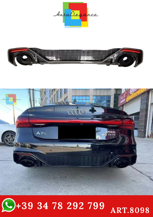 💫ART.8098 Diffusore per Audi A7 S-line 4 Porte 19-20 con Punte di Scarico PP💫