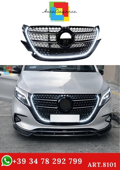 💫ART.8101 Griglia Radiatore LED Stile M Pre-Facelift per M.Benz Vito Metris W448 💫