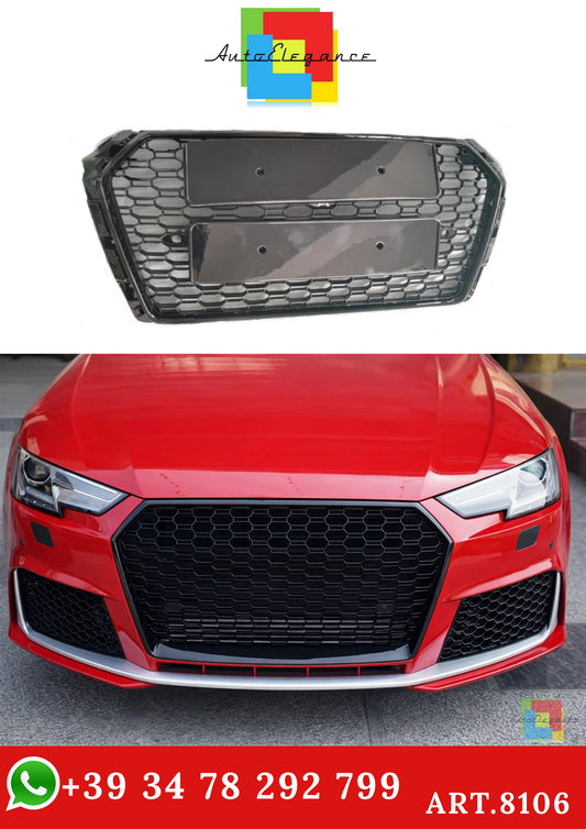 💫ART.8106 Griglia Anteriore Sport a nido d'ape per Audi A4 B9 S4 S-line 17-19💫