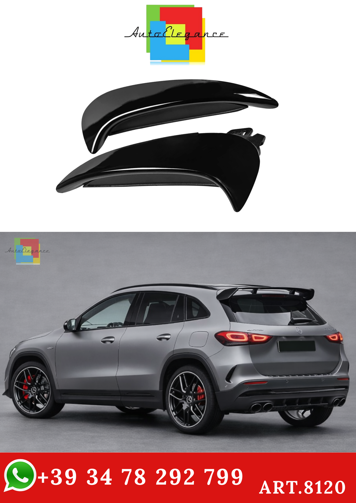 💫ART.8120 Flap Posteriori per Mercedes Benz GLA / GLA45S AMG 20-23 💫