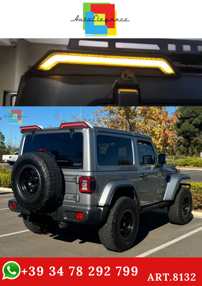 💫ART.8132 Spoiler con Luci LED per Jeep Wrangler JL JK 2007-2023 💫
