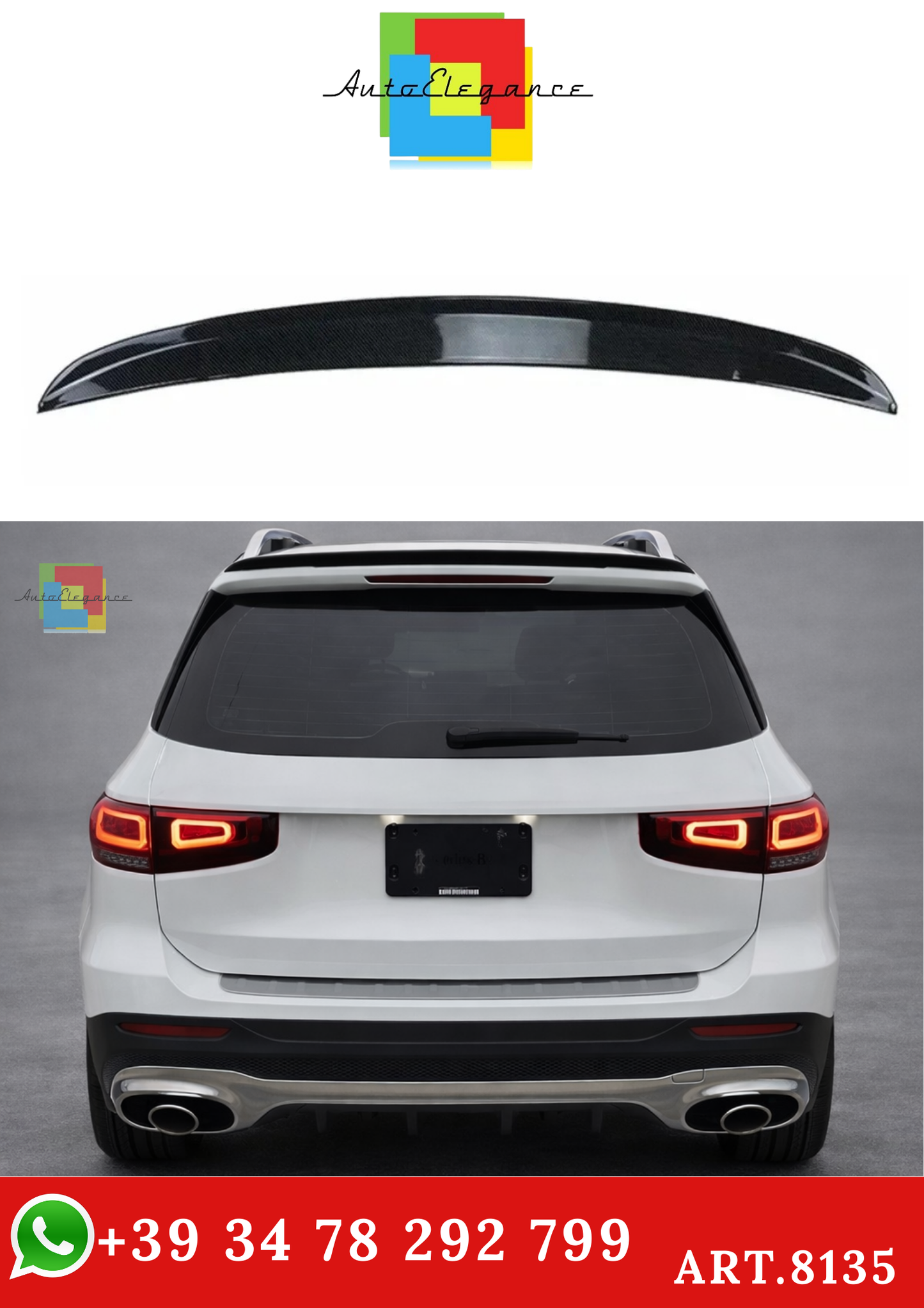 💫ART.8135 Spoiler sul Tetto per Mercedes Benz GLB X247 2019+💫